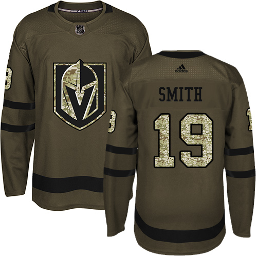 Adidas Golden Knights #19 Reilly Smith Green Salute to Service Stitched Youth NHL Jersey
